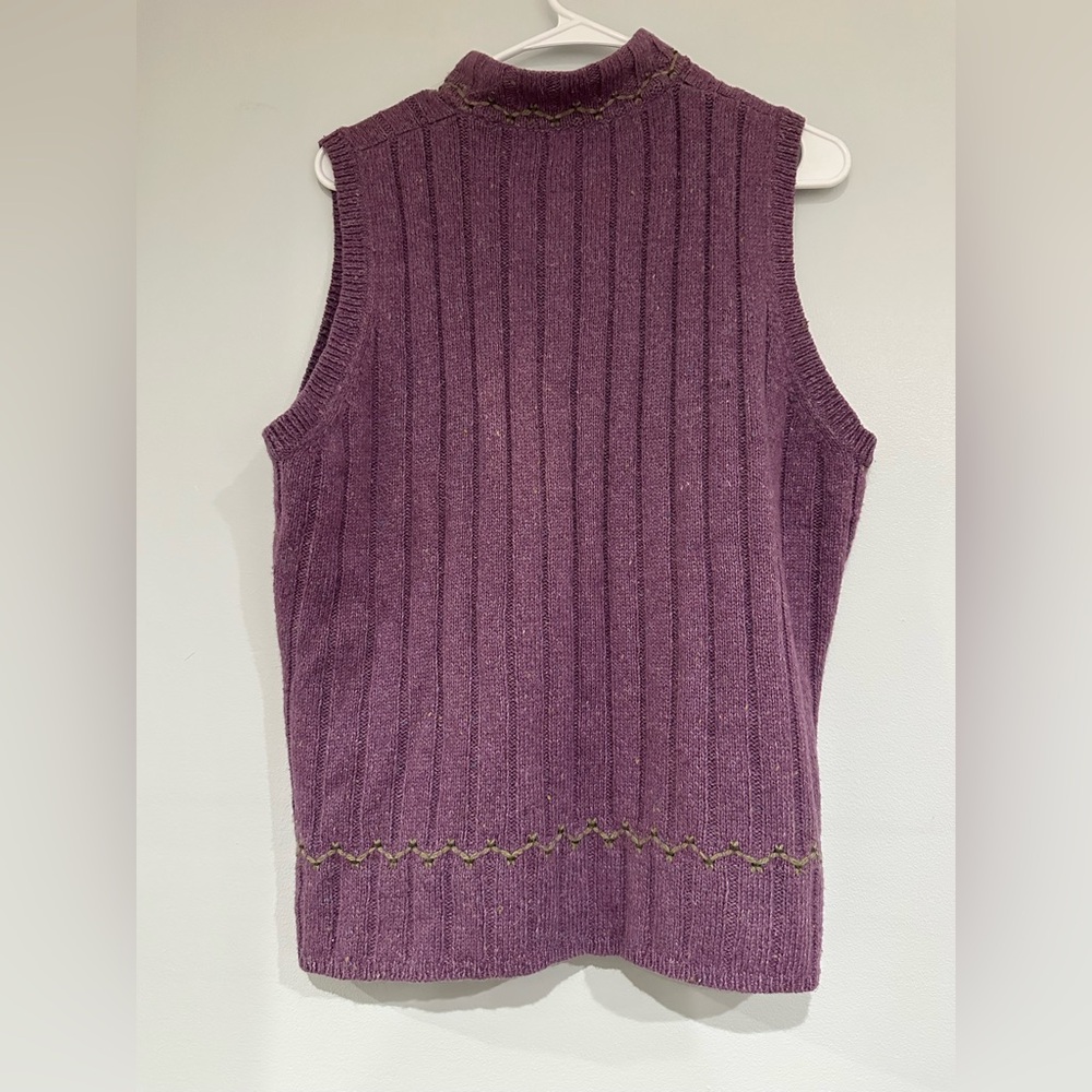 Vintage Woolrich Purple Knit Sweater Vest L - Picture 2 of 10